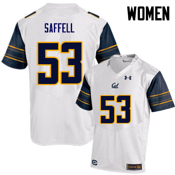 Women #53 Michael Saffell Cal Bears (California Golden Bears College) Football Jerseys Sale-White